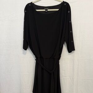 White House Black Market Elegant Black Long Sleeve Dress